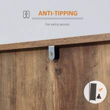 Modern White And Gold Sideboard On-Site - Rustic Brown + Engineered Wood - View 7