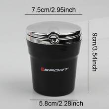 Sporty Portable Car Ashtray With Lid, Odor-Proof Leak-Proof Car Cup Holder Ashtray, With Sport Logo, Detachable Easy-To-Clean ABS Plastic Inner Liner, Car Interior Decoration Accessory - Sporty Style - View 5