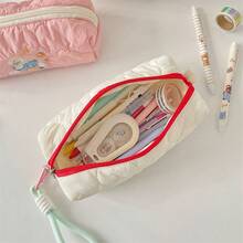 1 pièce Nouvelle trousse à crayons grande capacité avec broderie de dessin animé, trousse à crayons douce et mignonne pour les étudiants - Plusieurs styles - Voir 8