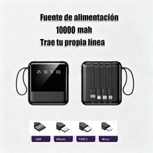 AMAZING VISION Practical And Functional Gift: 10000mAh Portable Charger With Built-In Cables, Fast Charging, Compact Design, Compatible With All Smartphones - Random - View 11