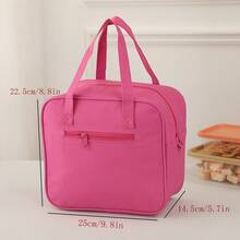 Fashionable Cute Animal Print Insulated Fresh-Keeping Large Capacity Lunch Box Bag, Suitable For Office Commute Insulated Lunch Bag - Hot Pink - View 2