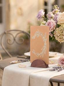 1/6/12pcs Table Number Holders, Wedding Table Number Holders, Semi-Circular Table Card Holders, Suitable For Office, Poster, Photo, Menu, Banquet, Christmas Party, Restaurant, Store, Wedding And Various Event Decorations. - Multicolor - View 2
