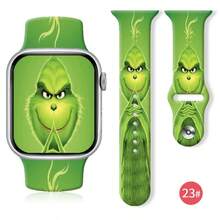 The Grinch Christmas Series Apple Silicone Watch Band Printed Compatible With Apple S10/11 - Multicolor - View 2