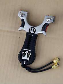1pc Alloy Slingshot With Level Sight, Flat Band Slingshot, Window Breaker, Outdoor Target Practice Equipment For Adults - A - View 7