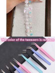Multi-Style No-Drill Ear Sticker Set, Bowknot Shell Rhinestone Pearl Earrings, Comes With Small Tweezers For Easy Application, Cute Earrings Suitable For Women And Girls Daily Wear And Party, Jewelry Gift, Beauty Accessory - Multiple Specifications - View 11