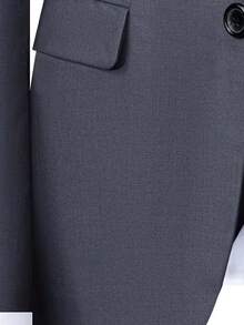 Men's Light Gray Slim Fit Casual Business Commute Single-Breasted Blazer Jacket, Mature Style, Versatile, Easy Care - Grey - View 7