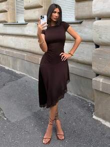 Women Long Dresses - Brown - View 7