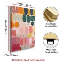Brushstroke Wall Art Set Of 2 Colorful Abstract Prints Modern Canvas Posters For Living Room Bedroom Office | Frameless/Set Of (Framed) - A - View 7