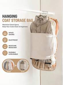 1pc Compression Storage Board, Compression Plate, Clothing Dust Cover, Wardrobe Storage Tool, Fabric Down Jacket Storage Bag - Multicolor - View 1