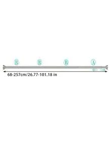 1pc Extra Long Stainless Steel Telescopic Shower Curtain Rod, Curtain Rod, Door Curtain, Wardrobe Rod, Shower Curtain Rod, Tension Rod, Clothes Drying Rod, Pull Curtain Rod, Window Curtain Rod, Wardrobe Hanging Rod, Extendable Rod, Laundry Drying Rod, Hanging Rod Bracket, Kitchen Utensil Storage Rod, Black Room Divider, Spring Curtain Rod, Spring Shower Curtain Rod, No Drilling Required, Adjustable Bathroom Divider Spring Rod - A - View 12