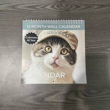 2027 Monthly Calendar Planner - Cute Cat Selfie Design, 12-Month Layout (January To December), Suitable For Home And Office Use, Cute And Fun Aesthetic Style Calendar, Christmas And Halloween Holiday Decoration, Small Gift - Multiple Styles - View 1