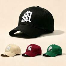 1pc Men Gothic MH Letter Embroidered Baseball Cap Adjustable Fashion Hat For Hiking Casual Street Party Travel Daily Outdoor Wear - Multicolor - View 6