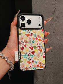 1pc Premium Fashion Creative Full Screen Autumn Maple Leaf Pattern Phone Case, Full Coverage Anti-Drop Soft Shell Large Hole Compatible With Apple 17 Pro Max/11/12/13/14/15/16 Pro Max/17 And Other Models, Holiday Gift - Multicolor - View 2
