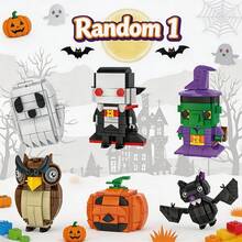 Particle Assembly, Halloween Theme Multiple Fun Figurines, Quirky And Eye-Catching Designs, Can Be Assembled And Displayed, Home Desktop Decor, Suitable For Building Block Enthusiasts Leisure Play, Perfect For Halloween, Christmas, Thanksgiving And Back To School Gifts - Multicolor - View 11