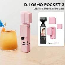 Soft Silicone Protective Case For Osmo Pocket 3 Creator Combo, Lightweight Screen Protector, Grip Handle Cover, Silicone Base Stand Holder, Also Fits Xtra Muse - Pink - Multicolor - View 14