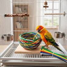 200pcs Random Color DIY Plastic Zip Ties Bird Nest Building Educational Toy, Boredom Relief, Chewing & Foraging Enrichment Accessory, Nesting Material For Parrots, Small Parrots, Cockatiels, Lovebirds And Other Small Pet Birds Cage Play - View 9