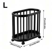 1pc Rolling Storage Bin With Smooth Wheels, Space-Saving Open Mesh Design, Suitable For Storing Yoga Mats, Rackets And Home Fitness Equipment, Bathroom Laundry Basket, Durable Plastic Structure, Back To School Storage Basket - Multicolor - View 14