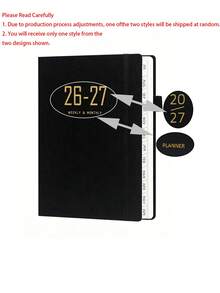 2026-2027 Academic Year Daily & Weekly Planner, Monthly Tab Diary, Schedule Book, Minimalist Notebook, Fabric Cover Notebook, Suitable For School And Office Use School Supplies - One Size - View 11