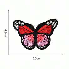 Colorful Butterfly & Flower Pattern Iron-On Embroidery Patch - Fun Design - Easy To Sew Or Iron, Durable Fabric Badge, Suitable For Personalized Jackets, Bags, Etc. - 19-pack - View 10