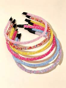 6pcs Colorful Crystal Sequin Headband - Multicolor - View 5