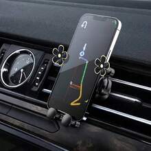 Car Air Vent Phone Holder, Car Air Vent Phone Holder, Floral Design, Auto-Lock, Stable Smartphone Holder, 360 Degree Rotation. Rotatable, Compatible With IPhone And Android, Navigation Function - Multiple Styles - View 4