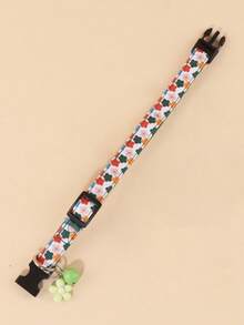 彩色花卉寵物項圈，附綠色鈴鐺與花朵吊飾，適合貓狗，Happy Little Dog 寵物配件，適用小型至中型貓狗，四季可穿戴，適合室內或戶外玩耍 - 彩色 - 查看 8