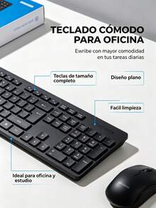 USB Wired Keyboard And Mouse Combo, Standard Keyboard With Numeric Keypad, Ergonomic Optical Mouse Plug & Play, Durable Office Kit For PC, Computer, Laptop, Home And Daily Work, Black - View 5