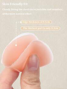 12pcs/Pack Unisex Silicone Nipple Covers With Gift Box, Invisible Adhesive Breast Pads, Seamless Nipple Concealer, Suitable For Daily Commute, Sports, Fitness, Backless Dresses - 6.5cm - View 3