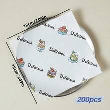Minimalist Cartoon Oil-Proof Baking Wax Paper 5/100/200 Sheets, Cake & Cookie Wrapping Paper, Suitable For Valentine's Day, Christmas, Holiday Party Gift Wrapping, Kitchen Baking Accessories - Multicolor - View 13