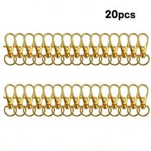 Móc khóa móc treo 32mm, kẹp móc khóa tôm hùm xoay bằng kim loại, phù hợp làm móc khóa, đồ thủ công DIY, vòng cổ thú cưng - Móc khóa khóa càng cua - Xem 12