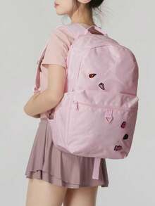 Tas Ransel/Tas Bahu Nike Jordan Fashion dengan Resleting, Model Reguler, Unisex, Warna Pink - Berwarna merah muda - View 1