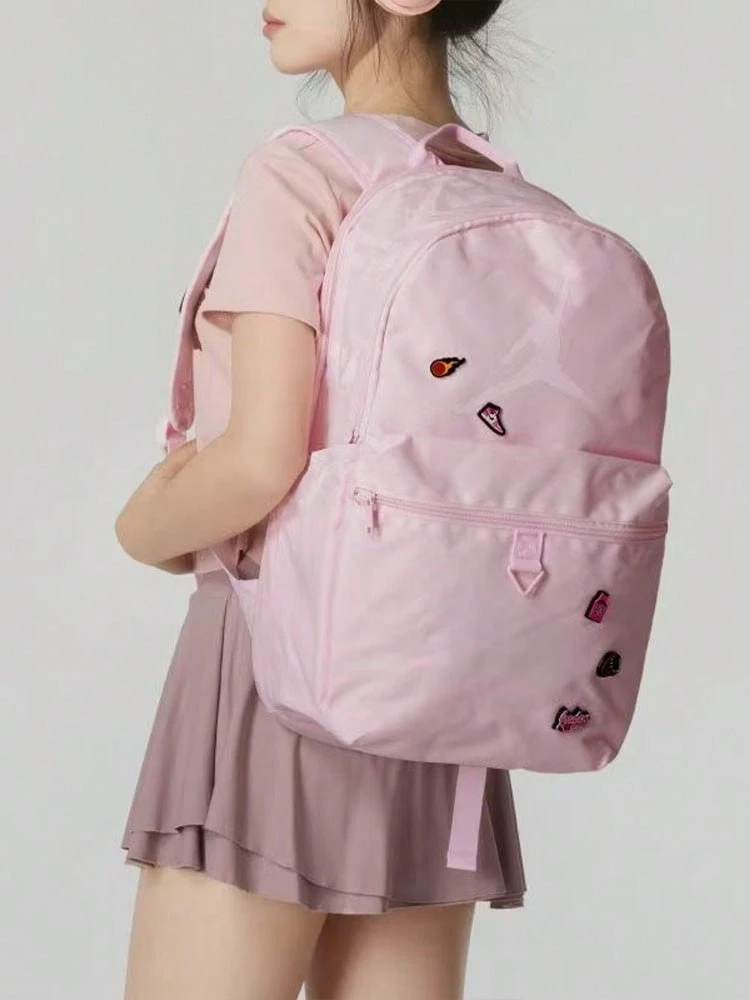 Tas Ransel/Tas Bahu Nike Jordan Fashion dengan Resleting, Model Reguler, Unisex, Warna Pink - Berwarna merah muda - View 1