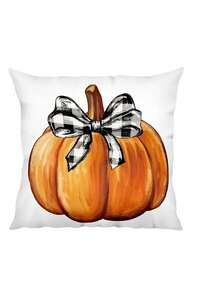 1/4 pièces Housses de coussin d'automne (45 x 45 cm) - Motif citrouille et feuille d'érable; Housses de coussin de Thanksgiving, convient pour le canapé, la chambre, le salon, la voiture et la décoration de fête d'anniversaire (Insert de coussin non inclus) - Orange brûlé - Voir 13