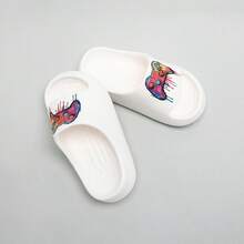 Game Console Print Kids Foam Slippers, EVA High Elastic Thick Sole Anti-Slip, Medium To Large Boys Home Bathroom Outdoor Casual Slides - White - View 6