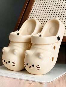 2026 Summer New Fun 3D Perforated EVA Women's Closed-Toe Soft Sole Comfortable Casual Versatile Beach Sandals For Home And Outdoor Wear - Yellow - View 1