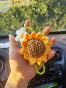 1pc Car Hanging Ornament Handmade DIY Material Kit, Healing Floral Car Decor, All-Season Creative Car Interior Decoration, New Handmade Gift, Essential Beautiful Car Interior Decor, Girls' Favorite - A - View 13