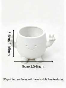 Cute Expression Planter, Succulent Plant Pot, Meditation/Hug/Heart Gesture, Indoor Decorative Plant Pot, Candy Storage Desktop Organizer Box, Home Office Decor, Plant Lover Gift - A - View 12