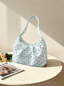 Y2K Style Sweet Polka Dot Mini Bucket Bag, Sweet Mini Bucket Bag, Casual Minimalist Small Tote Bag, Daily Shopping Shoulder Bag - Multicolor - View 7