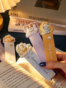 10pcs Tomato Sauce Goodnight Cute Pet Series Healing Cute Animal Fabric Embroidery Book Page Clips Planner Decoration Bookmarks - A - View 1