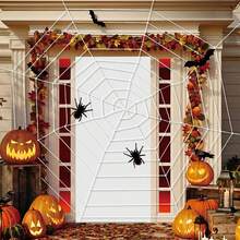 1pc Giant Spider Web Halloween Decoration, Suitable For Outdoor/Indoor, Yard/Home/Costume Party/Haunted House Decoration, Outdoor Decoration, Suitable For Yard, Haunted House, Window, Party, Porch, Indoor/Outdoor Universal Decoration - Multicolor - View 2