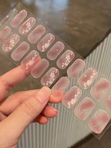 Nail Stickers Color Gradient DIY Self Adhesive DIY Art Decals Strips Manicure Decorations Suitable For Home, Workplace, Outdoor Travel, Gift Giving, Salon - Apricot - View 5