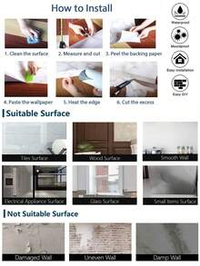 1 Roll Vintage Thickened (0.34mm) Beige Faux Wood Grain Floor Sticker, Suitable For Home Decor, Room Background, Floor Renovation, Anti-Slip, Waterproof, Wear-Resistant, Can Be Used As Wall Sticker, Floor Sticker, Wall Sticker, Vinyl Sticker, For Home Decor, Spring Decoration, Refresh Your Home, Rama Decorative Sticker, Room Decor - Multicolor - View 13