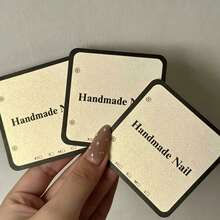 1 Set (30pcs) Handmade Nail Art Display Cards, Press-Type Nail Art Storage Display Cards, DIY Nail Art Black Border Heart-Shaped Sample Display Cards, Nail Art Training Tools - Multicolor - View 5