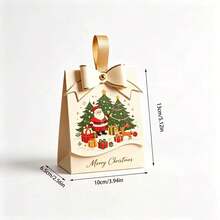 36/72/114pcs Elegant Christmas Candy Bags With Bow-Strong Christmas Motifs,Premium Paper Gift Bags For Cookies, Chocolates And Small Gifts, Gifts For The Christmas Holiday - Style a - View 3