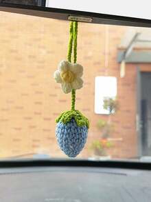 1pc Car Hanging Ornament Handmade DIY Material Kit, Healing Floral Car Decor, All-Season Creative Car Interior Decoration, New Handmade Gift, Essential Beautiful Car Interior Decor, Girls' Favorite - A - View 9
