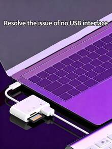 三合一多功能Type-C读卡器，兼容电脑和智能手机/Micro SD/USB连接 - 彩色 - 查看 4