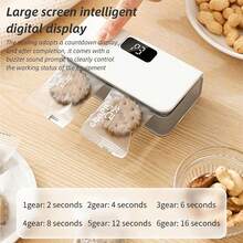 1pc Portable USB Rechargeable Bag Sealer, Snack Sealer, USB Rechargeable - Suitable For Fruits, Vegetables, Snacks, Potato Chips - Essential Tool For Outdoor Picnic, With 6 Adjustable Modes, Suitable For Storing Snacks, Candies And Plastic Bags, Compact Design, Sturdy Structure, Built-In Cutter Perfect For Home Kitchen Use, Convenient For Outdoor Or Home Use - Multicolor - View 2