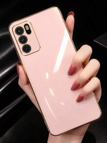 MewTrek 奢華電鍍手機殼，新款時尚矽膠防震軟殼，適用於 iPhone / Galaxy Hot Reno Honor - 粉色 - 查看 5