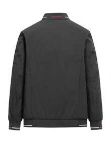 Men's Plus Size Autumn/Winter Casual Fashion Outdoor Sports Jacket - Black - View 3