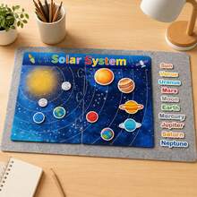 hoojojo 1 Set Colorful Solar System Felt Learning Prop,STEM Planet Matching Educational Activity, Teacher Teaching Aid For Classroom Learning And Homeschool - Multicolor - View 6
